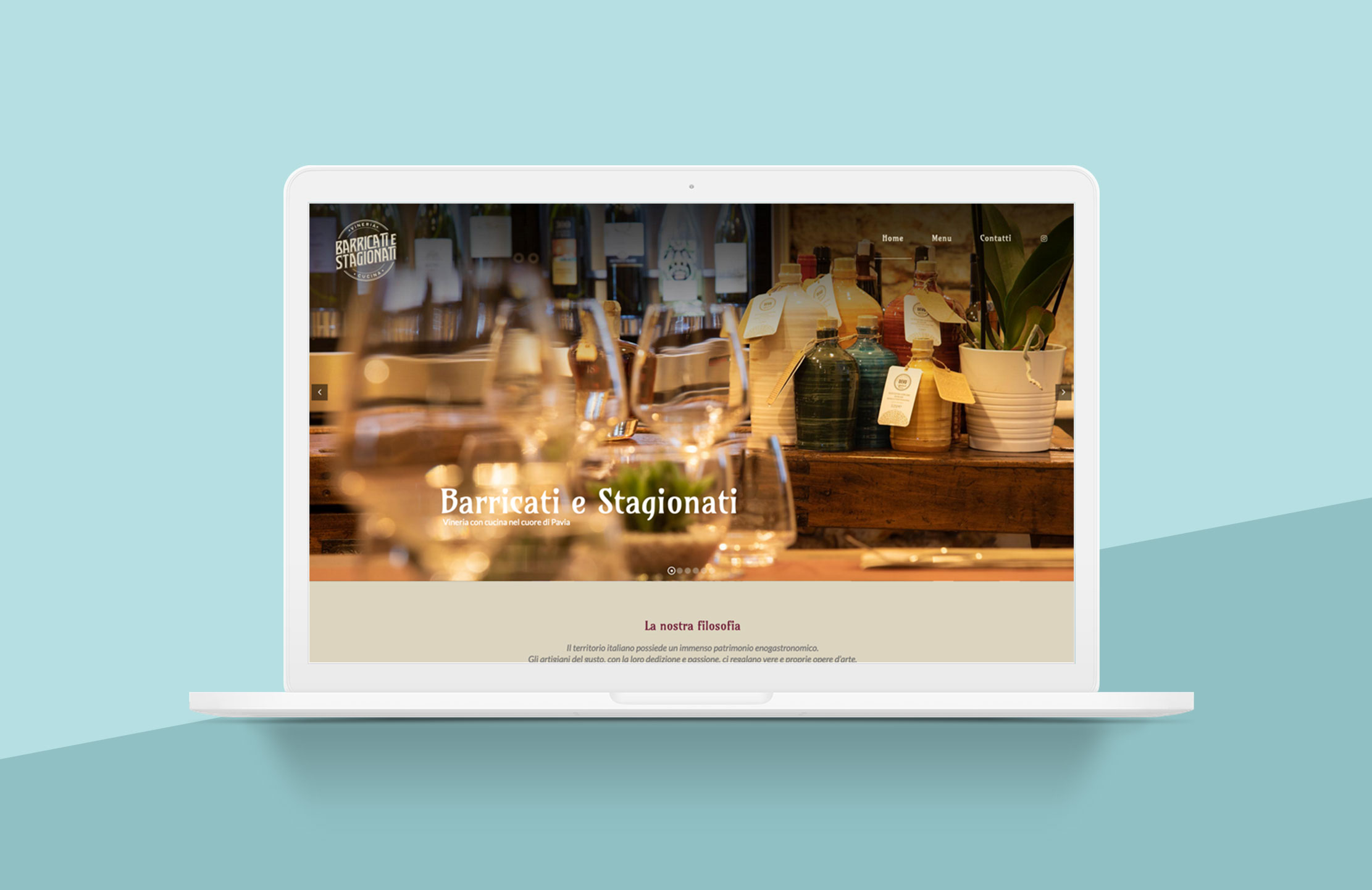Sito web della vineria Barricati e Stagionati di Pavia