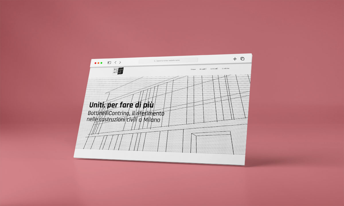 Logo e sito web per BottinelliContrino, impresa di costruzioni di Milano
